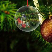 1pc Red  Christmas Ornaments Remembrance Gifts For Loss Of Dad Memorial Christmas Ornament Decor Xmas Memorial Gifts For Christmas Tree Decorations Remebrance Gifts For Dad Sympathy Gift For Dad Memorial Ornament For Dad - White - View 6