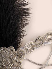 妖精頭箍1920年代頭飾咆哮的20年代鑽石羽毛大亨時期頭飾髮飾