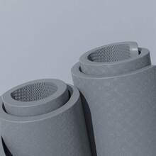 1入便攜式tpe瑜伽墊,防震,加厚,加寬,防滑且隔音,適用於跳繩和健身 - 灰色 - 查看 4