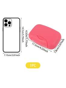 1pc Portable Travel Sealed Plastic Soap Box With Lid, Lock Buckle And Storage Container In Pink Home Bathroom Decor Fall Decor Back To School - Pink - View 2