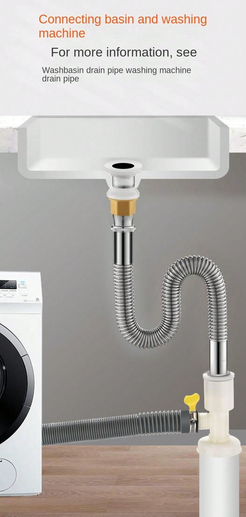 1pc Pvc Pipe Yshaped Connection Fitting With Double Elbow Washing