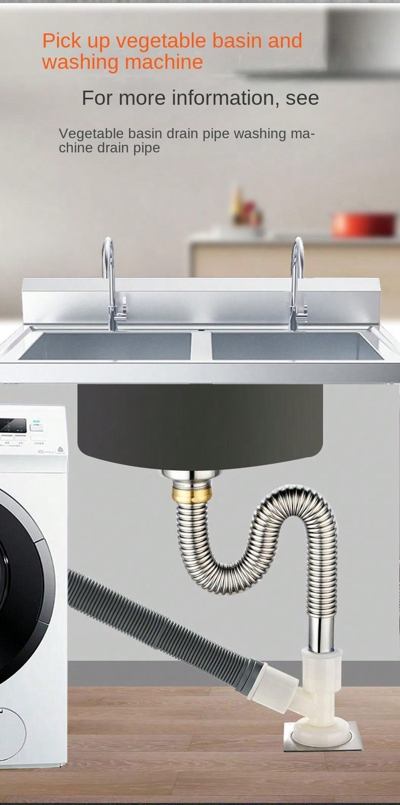 1pc Pvc Pipe Yshaped Connection Fitting With Double Elbow Washing