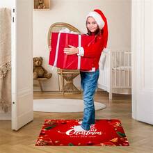 1 Miếng Giáng sinh Trang trí Thảm cửa Đối với Lối vào , Chống trượt , Dơ dáy Chống lại , Chế tạo Của Pha lê Nhung Tấm thảm , Thích hợp Đối với Phòng khách , Phòng ngủ - Giáng sinh 1 - Xem 2