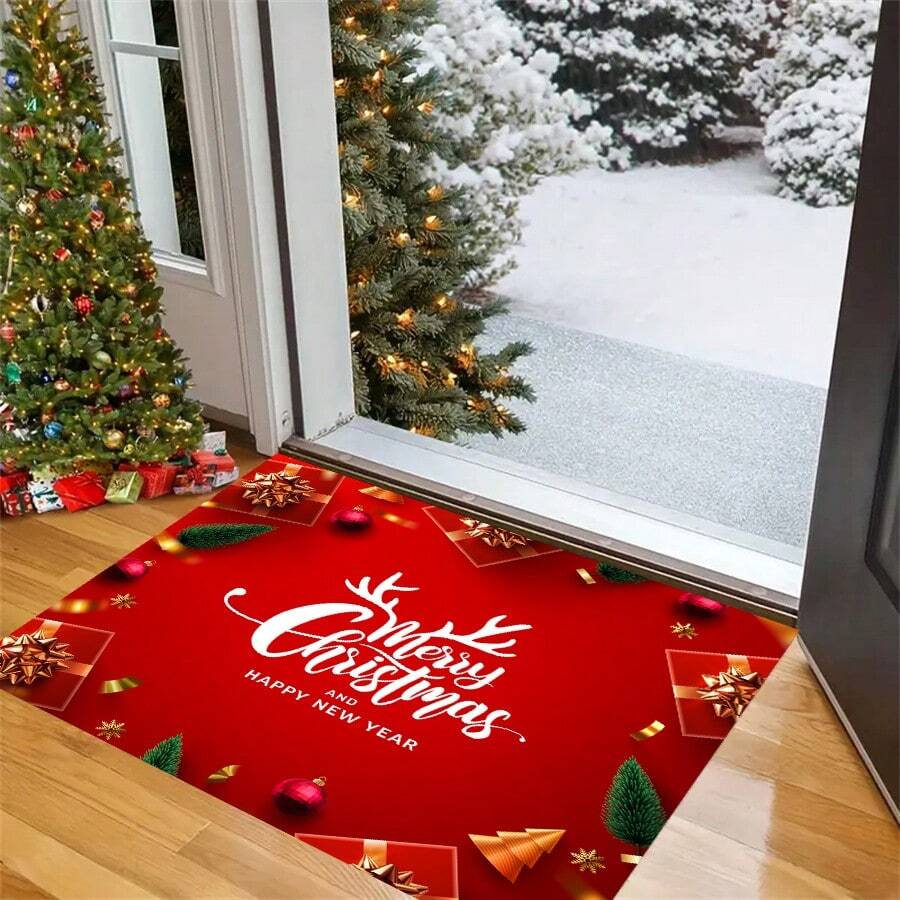 1 Miếng Giáng sinh Trang trí Thảm cửa Đối với Lối vào , Chống trượt , Dơ dáy Chống lại , Chế tạo Của Pha lê Nhung Tấm thảm , Thích hợp Đối với Phòng khách , Phòng ngủ - Giáng sinh 1 - Xem 1