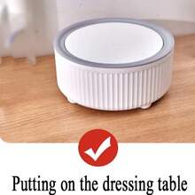 1入組桌面垃圾桶/紙簍,網紅風小巧茶几/桌上奢華帶蓋,客廳迷你可愛家居小巧盒款 - 藍白 - 查看 10