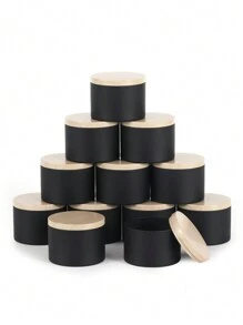 12 Pcs 4 oz/8 oz Candle Tins with Lids,4oz/8oz Candle Jars for Making Candles