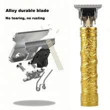 Gold-color Dragon Design Electric Shaver - Gold - View 3