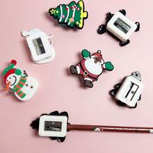 3聖誕創意卷筆刀聖誕老人,雪人,聖誕樹形狀卡通可愛小和便攜學生聖誕禮品卷筆刀