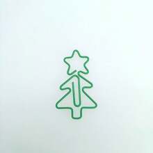 5pcs Green Christmas Tree Shaped Paperclips - Green - View 4