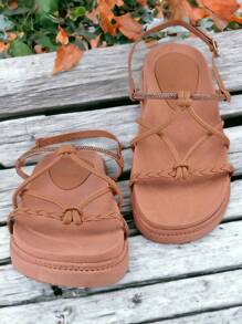 Women Flip-Flops - 米色 - 查看 5