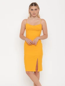 Women Dresses - 亮橙色 - 查看 2