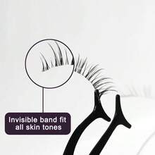Natural Long Fiber Small Flame Eyelashes - Black - View 4