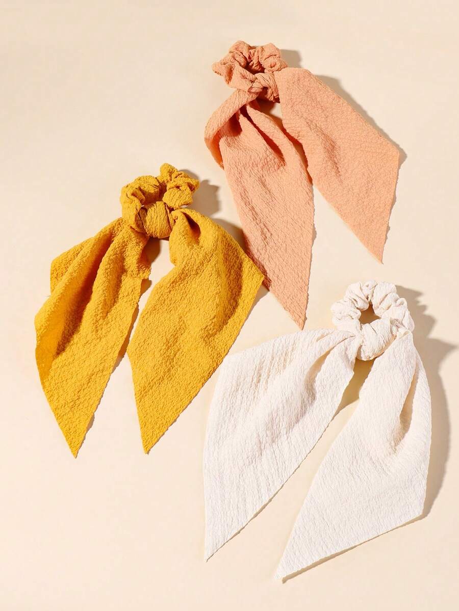 超仙甜美緞帶髮帶可保護您的頭髮不受傷害,具有高彈性,3入組