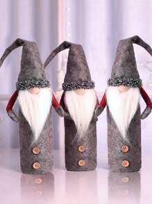 1入灰色魯道夫聖誕酒瓶套 - 灰色 - 查看 2