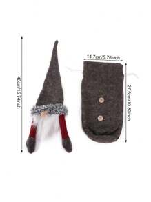 1入灰色魯道夫聖誕酒瓶套 - 灰色 - 查看 5