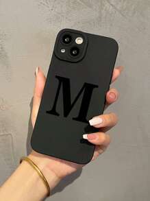 1 chiếc ốp lưng điện thoại silicon chống sốc hình trái tim, chữ cái và mắt thiên thần đơn giản, tương thích với iPhone và , phiên bản quốc tế, không phải phiên bản nội địa. - Nhiều màu - Xem 2