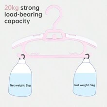 1入5件藍色北歐風格防滑、多功能、創意兒童衣架,可伸縮、家用塑料晾衣夾、加厚,適用於晾衣服 - 藍色 - 查看 6