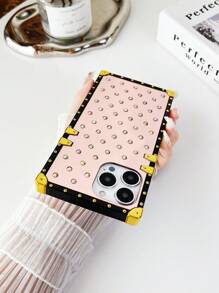 1 Ốp lưng tráng gương bao phủ toàn bộ vỏ điện thoại kim cương giả tương thích với Apple 15/15 Pro - Hồng - Xem 4