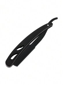 1 Pieza Navaja De Afeitar De Barbero (no Incluye Cuchilla) - Negro - Ver 6