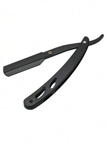 1 Pieza Navaja De Afeitar De Barbero (no Incluye Cuchilla) - Negro - Ver 1