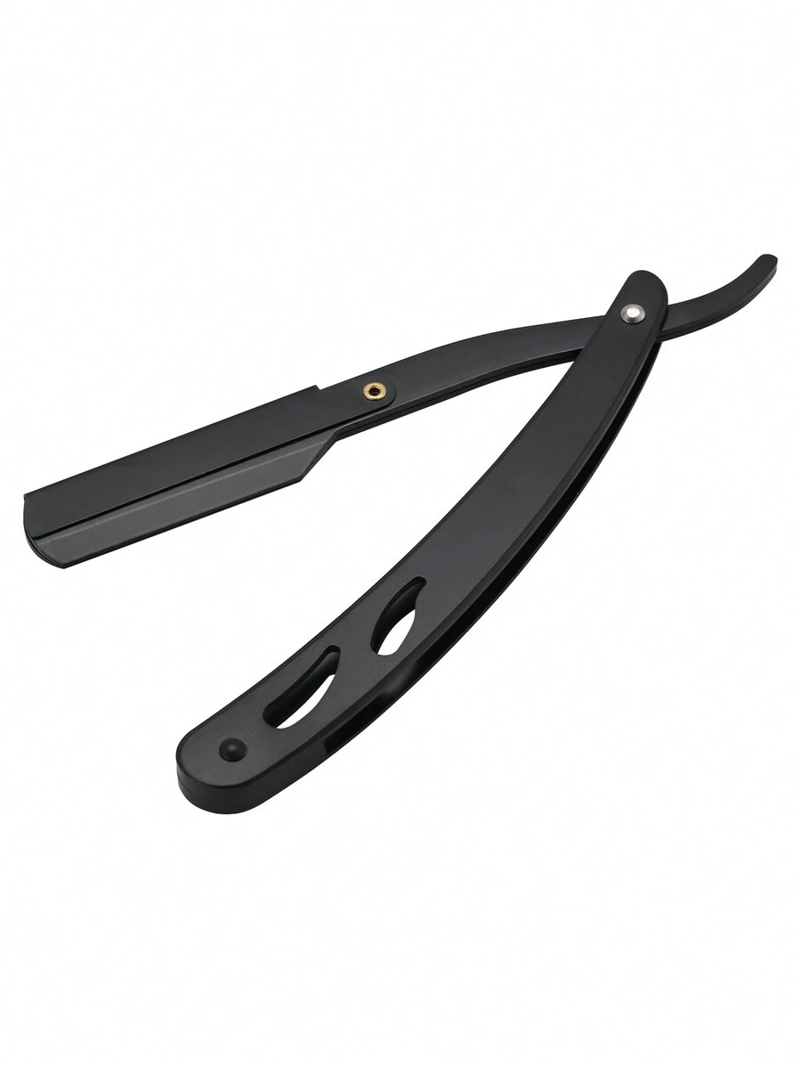 1 Pieza Navaja De Afeitar De Barbero (no Incluye Cuchilla) - Negro - Ver 1