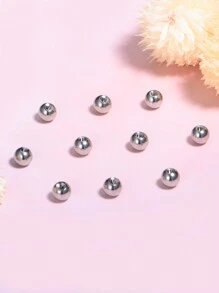 CIZME 10 cái/bộ Thép y tế Thay thế Những quả bóng Đối với Đồ trang sức Xuyên ( Bụng , Lưỡi , Núm vú , Công nghiệp ) 5mm - Bạc - Xem 4