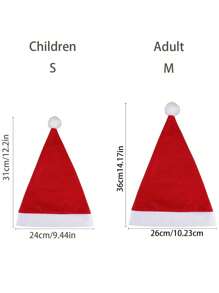 5 chiếc mũ ông già Noel Giáng sinh - Tuyệt vời cho bữa tiệc Giáng sinh dành cho người lớn và sự lựa chọn tốt nhất cho lễ kỷ niệm năm mới - Đỏ và trắng - Xem 3