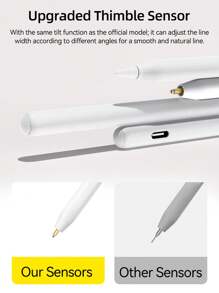 適用於Apple Pencil 2，與iPad Pro 12.9 11 Air 5 4th iPad 6 7 8 9 10th Mini 6 5 2018-2022 相容的觸控筆，可以進行有線無線充電，具有兩種充電模式 - 白色 - 查看 8