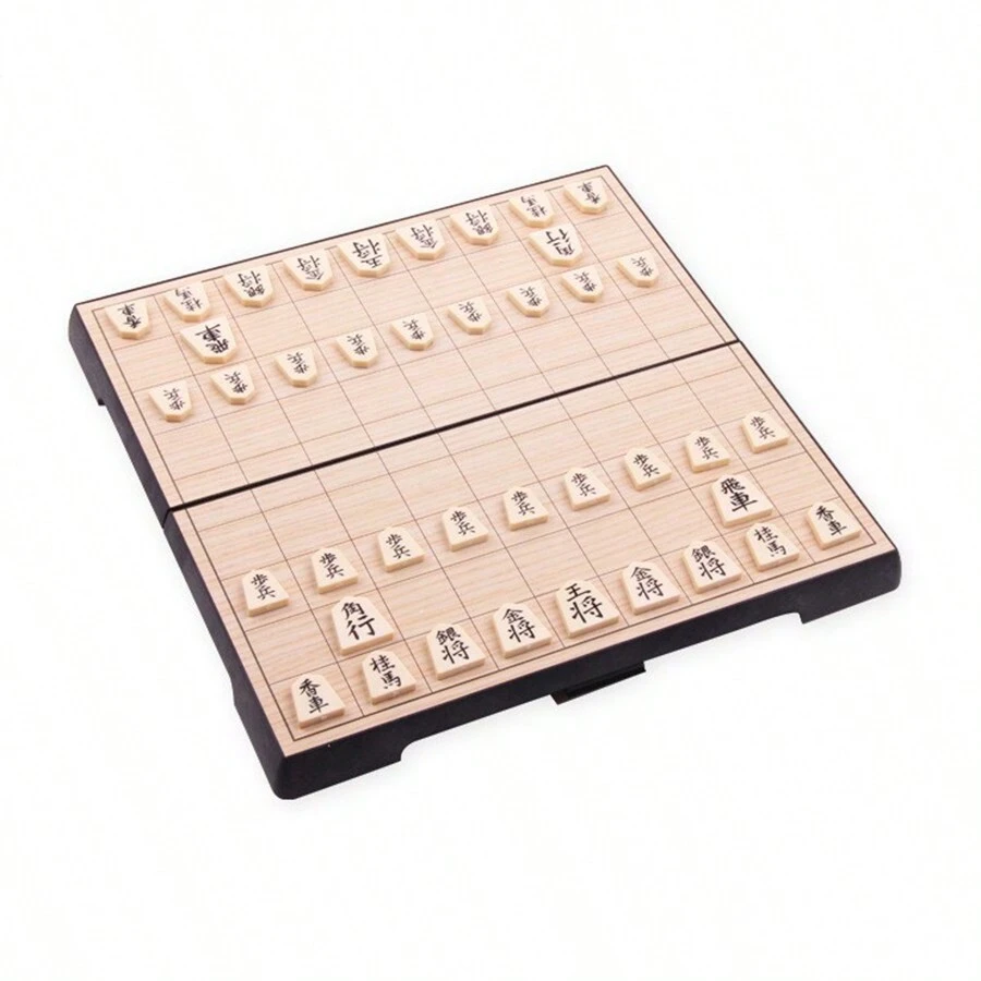 1 Conjunto De Juego De Mesa De Ajedrez Shogi Japonés Magnético Plegable Con Piezas De Ajedrez Para Jugar Al Aire Libre - Multicolor - Ver 1