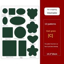 5pcs Self-adhesive Down Jacket Repair Patches No Ironing Required Diy Sticker For Patching Holes And Tears Of Clothes - Dark Green - View 2