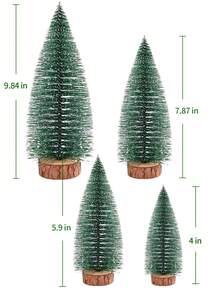 1 件迷你圣诞树，人造圣诞树，迷你圣诞树桌面装饰，桌面迷你松树圣诞装饰 - 綠色 - 查看 5