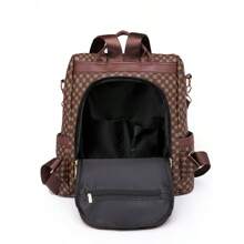 Fashion Printed Women Backpack With Large Capacity, Lightweight, Versatile Crossbody Bag - Brown - View 6