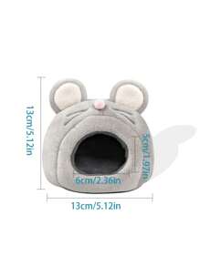 1pc Winter Thickened Warm Hamster House, Mouse Style Nest, Parrot Sleeping Pad - Light Grey - View 8