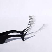 Natural Long Fiber Small Flame Eyelashes - Black - View 5