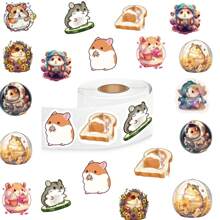 500 cái/cuộn Dễ thương Chuột đồng Hình dán Với 10 Khác nhau Nhà thiết kế 1 Inch Tròn Nhãn Đối với Làm sổ lưu niệm , Tự dính Niêm phong Hình dán Giấy Đối với Văn phòng phẩm & Phong bì , Hoàn hảo Như Trẻ em Món quà , Cung cấp cho buổi tiệc , & - Nhiều màu - Xem 1