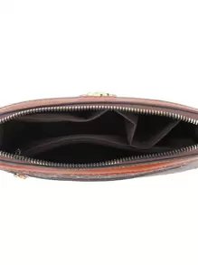 1 Pieza De Moda Retro Estilo Vintage Bolsa Cruzada Con Estampado Rhombus Bloque De Color Decorado, Adecuada Para El Uso Diario De Damas
