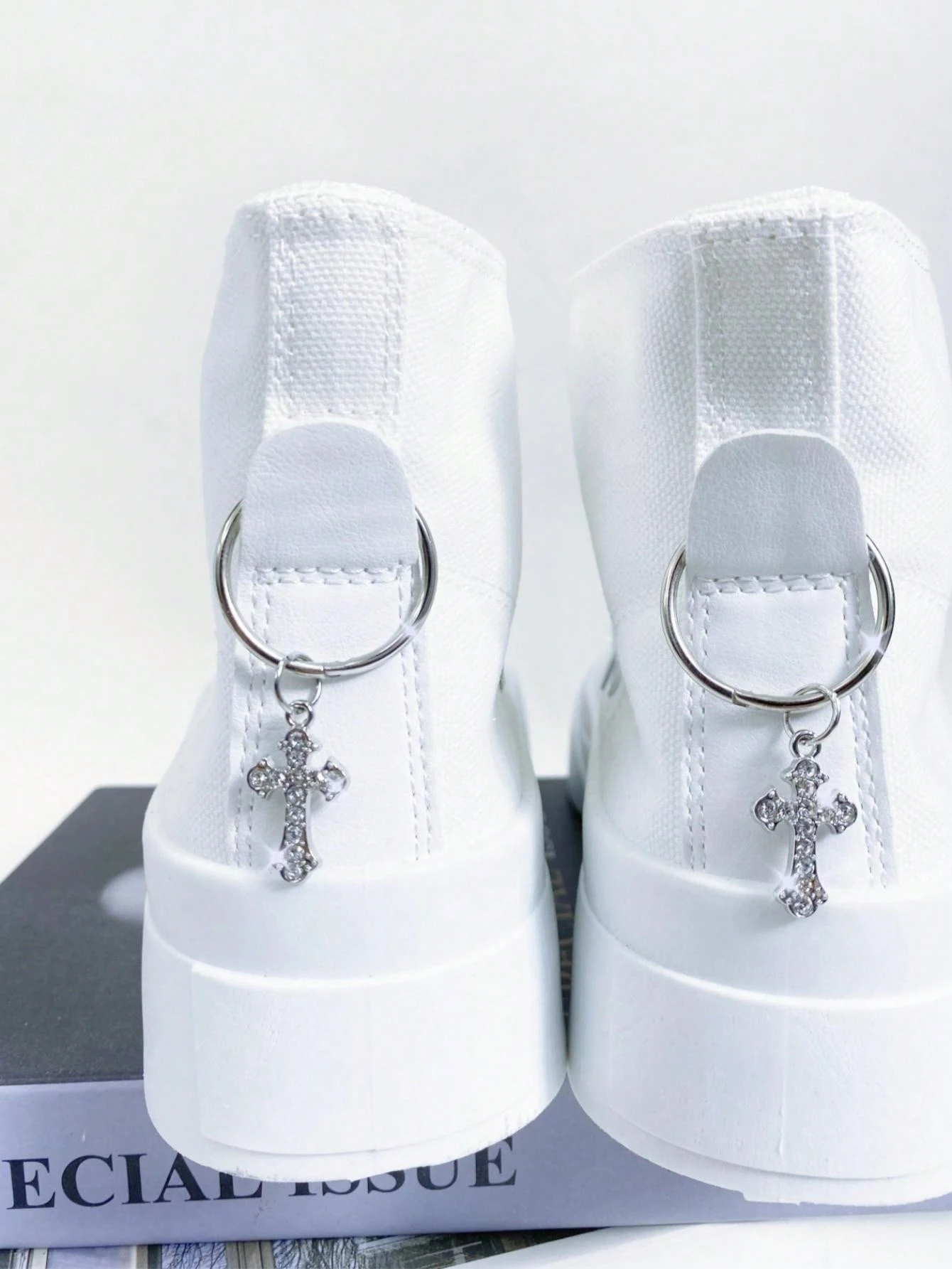 50 Pièces Charmes Chaussure DIY - Pendentifs Lacets Arc/Perles/Strass