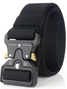 男士腰帶街頭日常使用，完美作為禮物贈送給朋友 - 黑色 - 查看 1