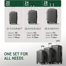 3-In-1 Multifunctional Large Capacity Traveling Storage Suitcase Luggage Pink - Màu xám đen - Xem 10