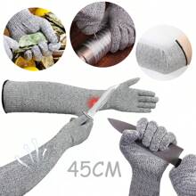 Guantes Anticorte Nivel 5 Industrial Trabajo Rudo Resistente - Gris - Ver 1