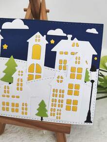 Plantilla De Talla De Arquitectura De Casa - Plateado - Ver 5