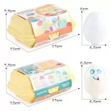 A Set Of 6 Matching Egg Toys With Interesting Shapes, Digital Animals, Fruits And Vegetables, Transportation Tools, Emotional Expression - 形狀 - 查看 6