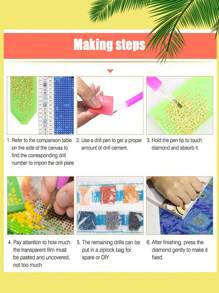 Seaside Diamond Painting, Latest Design, Full Drill, Diy Mosaic Art, Living Room Home Decor, Wall Decoration, Embroidery