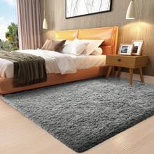 Area Rugs for Bedroom Living Room, Grey Fluffy Fuzzy Shag Shaggy Carpet - Grey - View 1