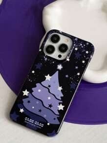 Giáng sinh Bộ sưu tập Đen TPU Coverage hoàn toàn Ốp lưng & bao da điện thoại Với Tím Cây thông noel Và Ngôi sao Thiết kế , Tương thích với Apple iPhone 15 , 15 Hơn , 15 , 15 - Nhiều màu - Xem 5