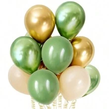 20/50入組10英寸/25.4公分鼠尾草氣球,啞光橄欖綠色奶油色裸色中性花環設置拱形嬰兒派對荒野趴生日派對裝飾氣球