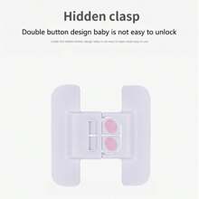 4pcs Baby Transparent Cabinet Locks, ABS Material Safety Fridge Lock Buckles, Child Safety Lock Clips For Refrigerator, Water Dispenser, Single-Door Fridge
