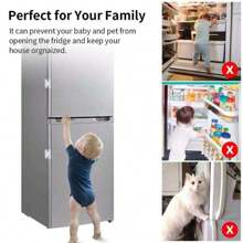 4pcs Baby Transparent Cabinet Locks, ABS Material Safety Fridge Lock Buckles, Child Safety Lock Clips For Refrigerator, Water Dispenser, Single-Door Fridge