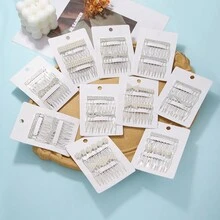 2 件裝韓國 Ins 風格水鑽和珍珠設計新娘髮梳髮飾