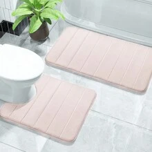 1 pieza Alfombrilla de baño de baño moderno antideslizante agua absorbente para cuarto de baño - Camel - Ver 1